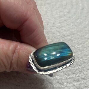 Gorgeous LABORIDITE Handmade Sterling 925 Ring Size 5.5 #322E